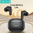 USAMS E05 True Wireless Ακουστικά με Θήκη Φόρτισης, Bluetooth 6.0, Λευκό