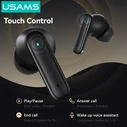 USAMS E05 True Wireless Ακουστικά με Θήκη Φόρτισης, Bluetooth 6.0, Λευκό