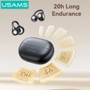 USAMS Echo R02 OWS Earphones with Charging Case, Black