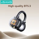 USAMS Echo R02 OWS Earphones with Charging Case, Black