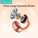 USAMS Echo R03 OWS Earphones with Charging Case, Φ11mm, 40/300mAh, Blue