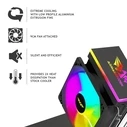 Ψύκτρα CPU Armaggeddon Rgb Silent 9cm Fan 2 Heat Pipes Black