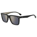 BOSS Men's Sunglasses BOSS1317S807 (55/18/145) Black Acetate Frame, Golden Mirror Lens, Category 3