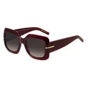 BOSS Women's Sunglasses BOSS 1730/S LHF - Burgundy acetate frame, Brown gradient lenses, 54/21/145
