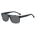 HUGO BOSS BLACK Sunglasses BOSS1760GS38I (59/17/145) Blue Acetate Frame, Grey Polarized Lenses
