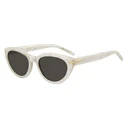 BOSS Women's Sunglasses BOSS1779S7AP (55/19/145) – Beige acetate frame, Grey lenses (Category 3 UV400)