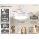 Ανεμιστήρας Οροφής Bruno BRN-0227 με LED Φως, Ac 82W, 42", O107X47Εκ., Λευκός