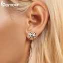Σκουλαρίκι Bamoerα Καρφωτά BSE1061 με Κυβική Ζιρκόνια, Ασήμι 925, Ασημί