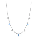 Κολιέ Bamoer BSN428 με Κυβική Ζιρκόνια, Ασήμι 925, Ασημί/Μπλε