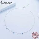 Κολιέ Bamoer BSN428 με Κυβική Ζιρκόνια, Ασήμι 925, Ασημί/Μπλε