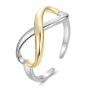 Δαχτυλίδι Bamoer Bsr622-E, Ανοιγόμενο, Ασήμι 925, Ασημί/Χρυσό