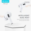 Celebrat C300 Pro Earbud Bluetooth Handsfree Ακουστικά με Θήκη Φόρτισης Λευκά