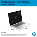 HP OmniBook X Flip 16 Υπολογιστής Φορητός 16 Οθόνη OLED 3K Αφής Intel Core Ultra 7 258V 32GB 1TB Arc 140V Windows 11 Glacier Silver