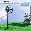 Bayu Φανάρι Μπαταρίας για Camping με Powerbank & Ανεμιστήρα 1600lm 15W Χάλκινο