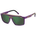 CARRERA C-SPORT-04-S-83W Men's/Unisex Sunglasses (59/17/145) Purple Acetate Frame, Green Mirror Category 3 Lens