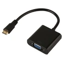 Αντάπτορας Hdmi Mini Σε Vga Cab-H031 Powertech 0.20m Μαύρος