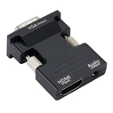 Αντάπτορας HDMI Powertech σε VGA CAB-H120 με 3.5mm, μαύρος