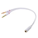Αντάπτορας Ήχου Powertech 2x 3.5mm σε 3.5mm θηλυκό CAB-J048, 0.2m, λευκό