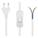 POWERTECH Power Cable with Switch CAB-P041 2x 0.75mm2 1.5m White