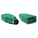 Αντάπτορας USB Powertech 2.0 θηλυκό σε PS2 αρσενικό CAB-U021, πράσινος