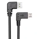 Καλώδιο USB Powertech σε USB Micro CAB-U132, 90°, Easy USB, 0.5m, μαύρο