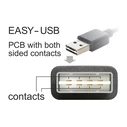 Καλώδιο USB Powertech σε USB Micro CAB-U136, 90°, Easy USB, 0.5m, μαύρο