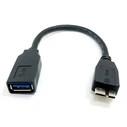 Αντάπτορας USB Powertech σε Micro B USB CAB-U155, 5Gbps, 0.3m, μαύρος