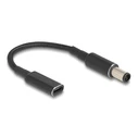 Αντάπτορας Τροφοδοσίας Powertech CAB-UC074, Type-C σε HP 7.4x5.0mm, μαύρο