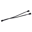 Καλώδιο Powertech 4-Pin Pwm Σε 2X 4-Pin Pwm Cab-W048, 0.15M, Μαύρο