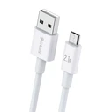 Καλώδιο USB Celebrat Micro USB σε USB CB-24M, 10.5W, 1.2m, λευκό