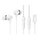 Handsfree Ακουστικά Celebrat G38, USB-C σύνδεση, 10mm, 1.2m, Λευκά
