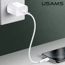 Φορτιστής Πρίζας Usams US-CC118, 1x type-C, PD3.0 20W 3A, λευκός