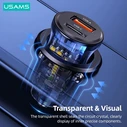 Φορτιστής Αυτοκινήτου Usams US-CC164, USB & USB-C, 30W, μαύρος