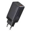 Φορτιστής Πρίζας Usams US-CC180, USB & 2x USB-C, 65W PD, GaN, μαύρος
