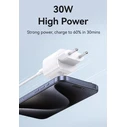 Φορτιστής Πρίζας Usams 30w Gan Usb-C Fast Charging White