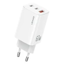 Φορτιστής Τοίχου Usams CC265, USB & 2X USB-C, 67W, Gan, Λευκός