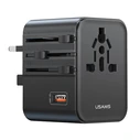 Φορτιστής/Αντάπτορας Πρίζας Usams Cc309, USB & 2X USB-C, Universal, 25W, Μαύρος