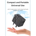 Usams CC310TC01 Αντάπτορας Πρίζας σε Universal