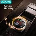 USAMS FM Transmitter & Charger CC328 USB/USB-C 30W Bluetooth Black