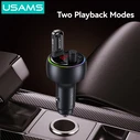 USAMS FM Transmitter & Charger CC328 USB/USB-C 30W Bluetooth Black