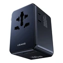 USAMS φορτιστής/αντάπτορας πρίζας CC334, USB & 3x USB-C, universal, 100W, GaN, μαύρος