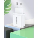 Φορτιστής Πρίζας Usams T24 US-CC090, 2x USB, 2.1A, λευκός