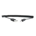 Καλώδιo USB Cablexpert COILED Micro 1,8m Black