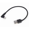 Καλώδιo USB Cablexpert ANGLED Type-C & Data 0.2M Black
