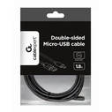 Καλώδιο USB Cablexpert DOUBLE-SIDED MICRO-USB to USB 2,0 AM 1,8M Black