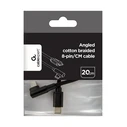 Καλώδιο USB Cablexpert Angled BRAIDED 8-PIN CM-8PIN CHARGING & DATA 0.2M Black