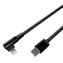 Καλώδιο USB Cablexpert Angled BRAIDED 8-PIN CM-8PIN CHARGING & DATA 0.2M Black