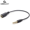 Αντάπτορας 3,5mm Cablexpert 4-PIN Audio CROSS-OVER Black