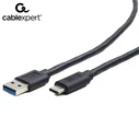 Καλώδιo USB Cablexpert 3.0 AM to Type-C 0.5M Black