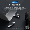 Card Reader Orico CD2D-AC3 για SD & Micro SD, USB-C & USB 3.0, μαύρο